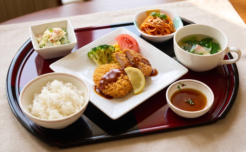 サクッとジューシー！特製ソースのメンチカツ御膳
