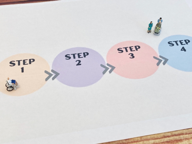 医師の説明を聞く高齢者と家族