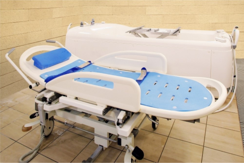 ストレッチャー浴の様子