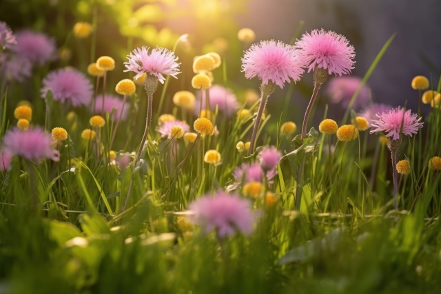 収穫した野菜を手に持ち笑顔の高齢者たち