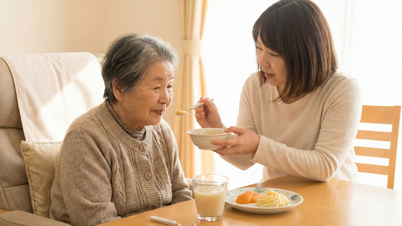 パーキンソン病の嚥下障害（飲み込みにくさ）対策｜誤嚥性肺炎を防ぐ食事の工夫と専門老人ホームの食支援